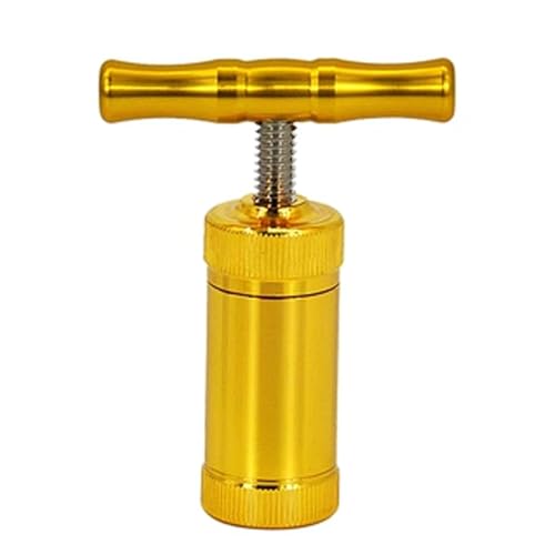 Rainorning Medizinpulver Zerkleinerer Aus Edelstahl Mahlwerkzeug für Baby Pillen Vitamine Rotierende Manuelle Tablettenpressmaschine (Gold)
