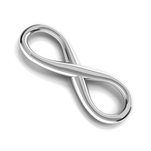 DIY925 1 Stück Verbinder INFINITY Unendlichkeit 16.5mm 925 Sterling Silber Anhänger in Juweliers- Qualität