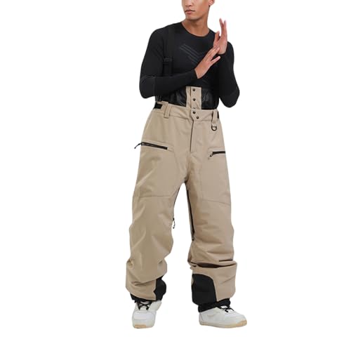 Skihose Herren Gefüttert Mit Träger Schneehose Winter Wasserdicht Snowboardhose Latzhose Herren Winterhose Warm Outdoorhose Mit Hosenträger Ski Hosen Für Männer Softshellhose Winddicht