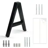 HASWARE Schwebendes Hausnummernschild: 5 Zoll (12cm) modernes Türschild – auffällig für Straßennummern (A, Schwarz)