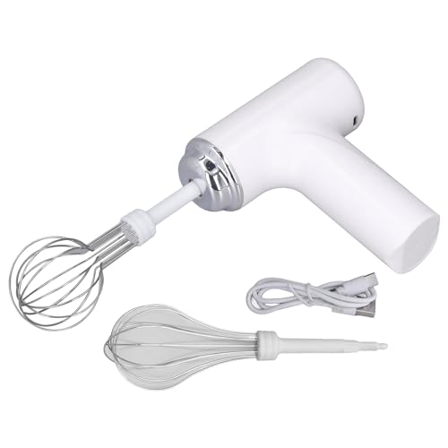 Elektrischer Handmixer schnurloser Eierschläger RHEIBE für Cremesalatdressing (Weiß)