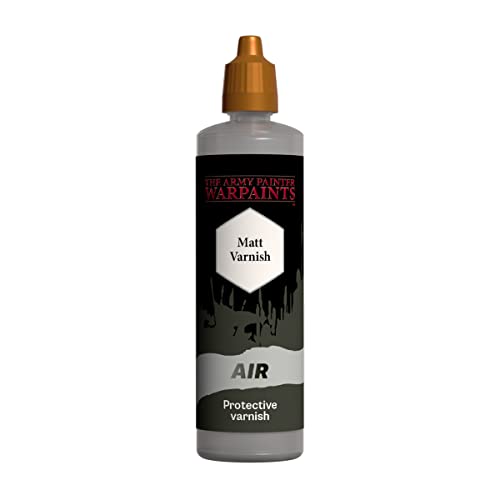 The Army Painter Airbrush Matt Varnish Mattlack, 100 ml Tropfflasche, Acrylfarbe, Airbrush-Lack für Airbrush und Malerei, Wargaming-Miniaturen, perfekt für Tisch-Brettspiele