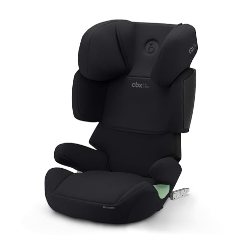 CBX by CYBEX Kinder-Autositz Solution X i-Fix, Für Autos mit und ohne ISOFIX, Ab ca. 3 bis 12 Jahre (100 - 150 cm), Ab ca. 15 bis 50 kg, Schwarz