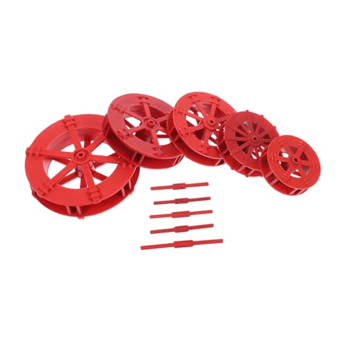 ROMISBABA 5St Feng-Shui-Rad wasserfontäne Mini Wasserfall Wasser Rad Wasserwheel Dekoration Aquarien Dekoration Landschaft Rad Ersatzräder für Brunnen Wasserräder Simulationsrad Abs rot