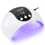 UV Lampe für Gelnägel,54W UV Lampe Nägel mit 3 Timer, LCD Display, Auto Sensor,Premium UV Lampe für Alle UV Gel Nagellack, Ideal für Anfänger und Profis, Perfektes Festivalgeschenk für Frauen