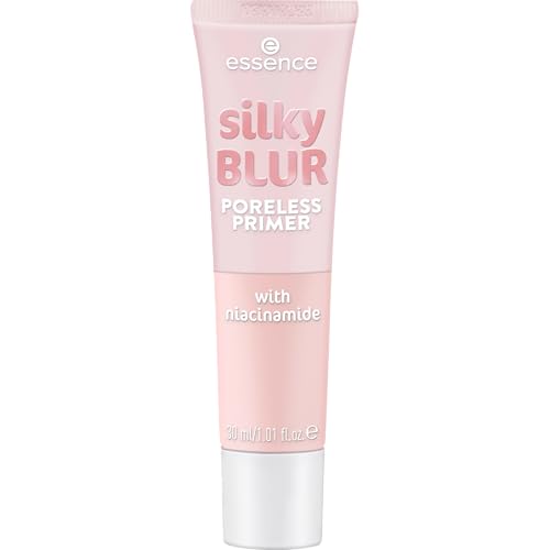 essence silky BLUR PORELESS PRIMER, porenverfeinernd, grundierend, sofortiges Ergebnis, transluzent, vegan, ohne Parabene, ohne Mikroplastikpartikel, Nanopartikel frei, 1er Pack (30ml)