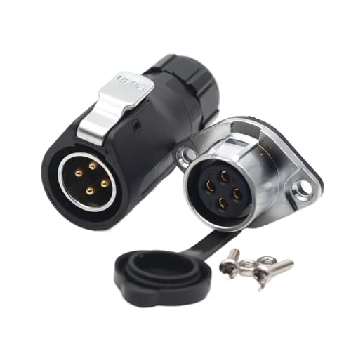 ZXFYXFFV XHP20-Anschluss, 4-polig, wasserdicht, Stecker, IP67, for Industrie-Dreiphasen-Schaltkästen, Nennstrom 30 A, Flanschbuchse