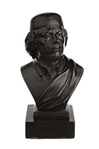 Libyscher Revolutionär Oberst Muammar Gaddafi Stein Büste Statue Skulptur 11,5 cm