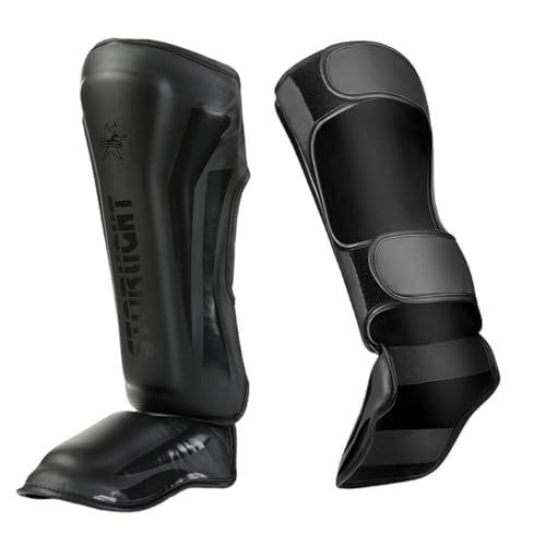 Shin Guards Muay Thai,Kampfsport Schienbeinschutz Spann,Muay Thai SchienbeinschüTzer,Shin Instep Protection,Comfort,Mit Ristschutz,Unisex,FüR Training,Sparring,BoxausrüStung Und Kampfkunst