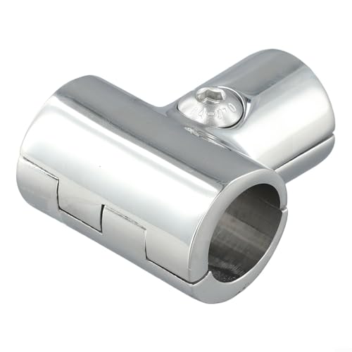 Springwillfly T-förmiger Verbinder, 90° Handlaufverbinder, Edelstahl-Rohrverbinder für Marine-Deck-Kabinen-Hardware