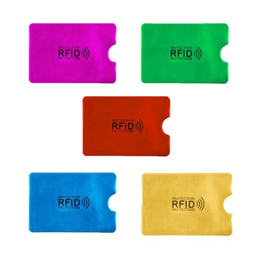 Weenwill Scheckkartenhülle,10 Stück RFID Kartenhalter RFID Blocker Kartenhülle NFC Schutzhüllen Schutzkarte gegen Datenklau & Geldabheben für Bankkarten Kreditkartenhülle Bunt für Damen Herren