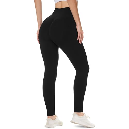 DDOBB Scrunch Butt Leggings Sport Damen Leggins Gym Fitness Push Up Booty Nahtlose Po High Waist Sportleggins Lang Seamless Yogahose Blickdichte