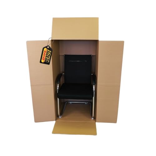 PROREGAL Zweiwelliger DHL Versandkarton mit Höhenriller | LxBxH 1200 x 600 x 600 mm | Belastbar bis 30 kg | Große Pappkiste Faltkarton Karton Paket