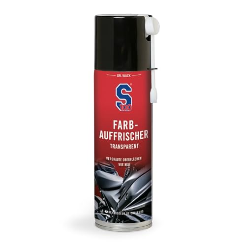 DR. WACK S100 Farbauffrischer 300 ml - Farbauffrischung für Motorrad - Schutz vor Ausbleichen - Pflegespray temperaturbeständig - Farbpflege für alle Oberflächen - Hochwertige Motorradpflege