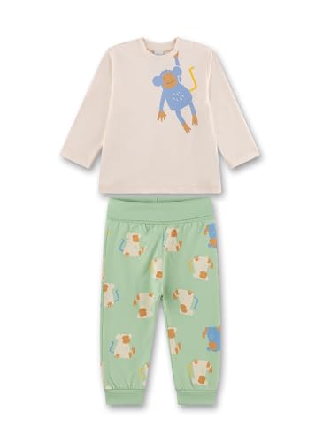 Sanetta Jungen-Schlafanzug beige | Nachhaltiger und bequemer Schlafanzug aus Bio-Baumwolle für Jungen. Baby Schlafanzug 086