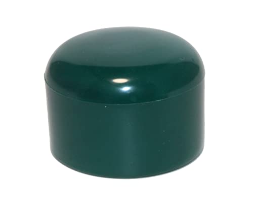 10 Stück Zaunkappe Pfostenkappen Zaunpfahlkappen für Rundrohr 42mm aus robustem PVC (grün)