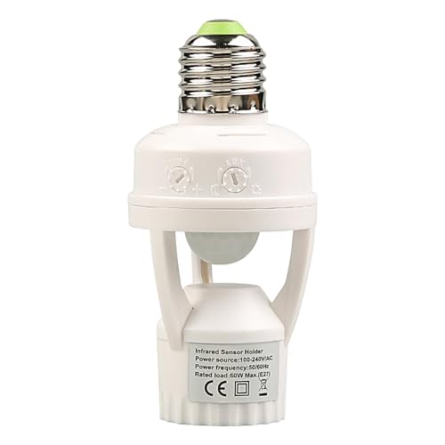 Bewegungssensor -Sockeladapter - Bewegungssensor Lichtbuchse | Autolicht -Steuerungsadapter für Garage und Keller | Bewegungslampenhalter | Ideal für und Heimnutzung
