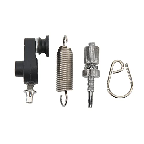 Drum Pedal Spring Hook Set | Robust Metal with Tensioner | Easy Assemble Drum Kit Accessories for Bass/Snare/Tom | Black