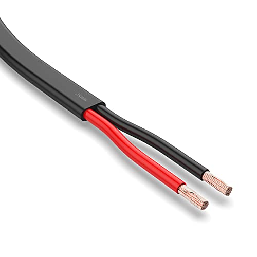 AUPROTEC KFZ Kabel 2x2,5 mm² 5m flach FLRYY I Flachkabel Fahrzeugkabel/Fahrzeugleitung Verschiedene Anwendungen I 2 poliges Kabel für Anhänger geeignet