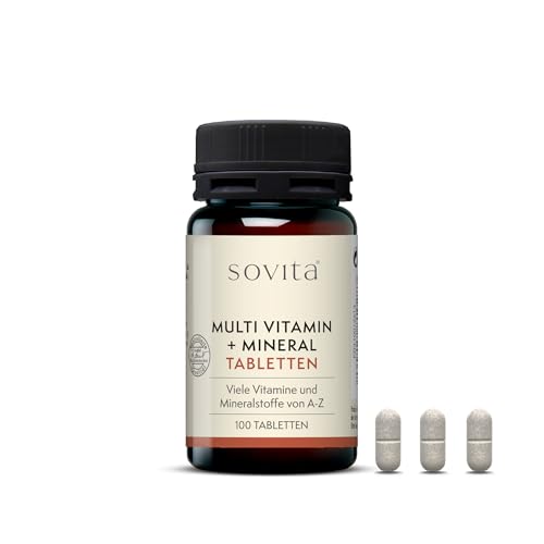 Multi Vitamin + Mineral-Tabletten | Mit wichtigen Vitaminen und Mineralstoffen A-Z | 100 Kapseln