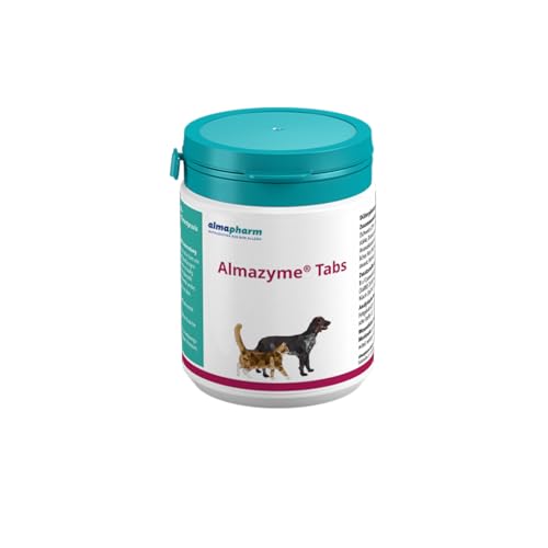 almapharm Almazyme | 125 Tabs | Ergänzungsfuttermittel für Hunde und Katzen | Bei unzureichender Verdauung | Bei exokriner Pankreasinsuffizienz…