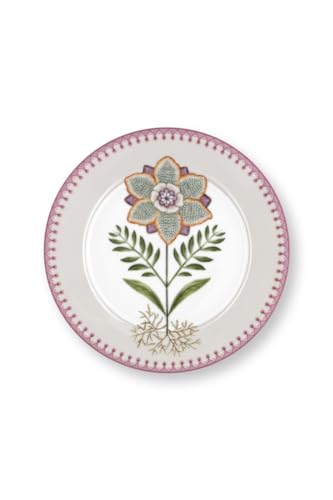 Pip Studio Lily&Lotus Frühstücksteller Weiss/lila 21cm
