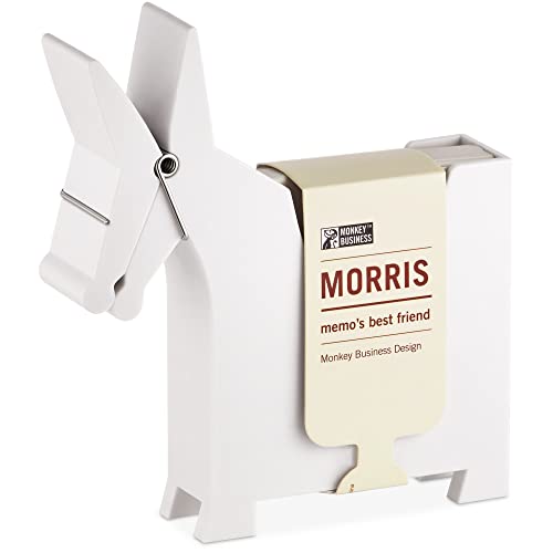 Morris der Esel: Schreibtisch-Memohalter | Niedliches Schreibtischzubehör & Bürobedarf | Schreibtischdekoration | Schreibtischbedarf: Halter & Spender | Haftnotiz-Halter | von Monkey Business (weiß)