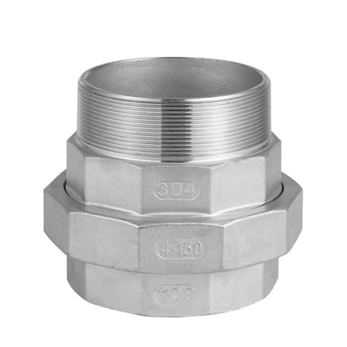 1/2 3/4 1 1-1/4 1-1/2 2 Zoll Innen-Außengewinde 304 Edelstahl Union Gussrohrverschraubung Anschlussadapter Kupplung 1St(1/2")