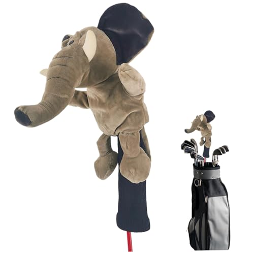 Funny Golf Club Cover, Plüsch -Elefant Lustige Golfkopfabdeckungen, Fahrer -Headcover -Tier für Frauen Mädchen