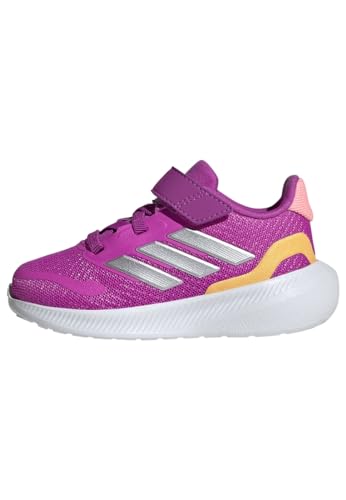 adidas RUNFALCON 5 Shoes Infants Laufschuhe, Purple/Silver Metallic/Semi Spark, 27 EU