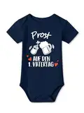 BesserBay Baby Unisex Strampler Navy Vatertagsgeschenk Kurzarm Prost Auf Den 1. Vatertag Body 3-6 Monate