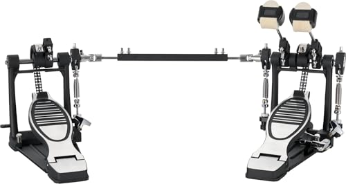 XDrum Fußmaschine Pro Doppel (2 Pedale, Doppelkettenzug, 4 Side Beater, zusätzliche Beateraufnahme links, ideal auch für Drumsets mit 2 Bass Drums)
