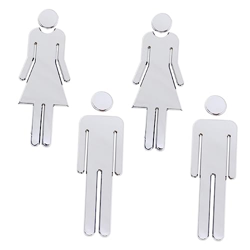 HEALEEP 4stücke Selbstklebendes Toilettenschild Einfache Gestaltung Für Männer Und Frauen Vielseitig Einsetzbar Badezimmern Hotels Und Öffentlichen Toiletten