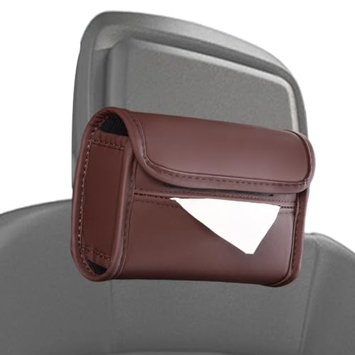 Taschentuchkastenabdeckung für Auto, Auto -Tissue -Halter | Pu Leder Sun Visor Serviettenbox,Rechteck -Papierhandtuchspender für Organisation und tägliche Verwendung