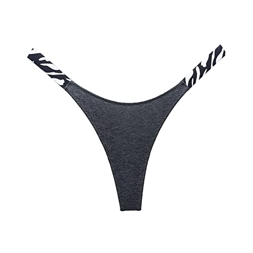 Unterhosen Damen Baumwolle Unterwäsche Slip mit niedriger Taille Unterwäsche Bild (Grey, XL)