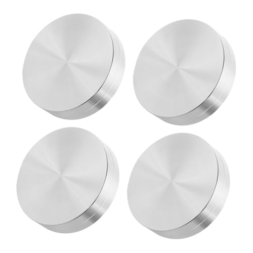 VALICLUD 4Stücke Aluminium Kuchendrehteller mit Drehbarer Basis Rotierender Dessertständer für Gleichmäßiges Einfaches Dekorieren von Kuchen Keksen Stilvolles Zubehör