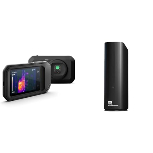 FLIR C5 & WD Elements Desktop-Speicher 22 TB (Desktop-Speicher USB 3.0-kompatibel, Zusatzspeicher für Fotos, Musik, Videos und alle Anderen Dateien, stoßfest), Mechanische Festplatte, Schwarz