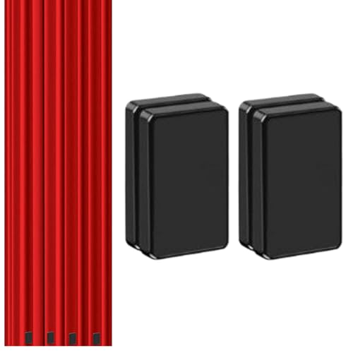 Duschvorhanggewichte, magnetisch, mit Verstärkung an der Unterseite, rechteckig, wasserdicht, für Badewanne, Duschkabine, Schlafzimmer, öffentliches Badezimmer