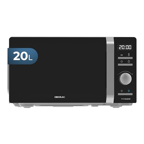 Cecotec Inverter-Mikrowelle - 19 l Kapazität - Auftauen, Erhitzen und Kochen - Proclean 5010 Inverter. 700 W, 5 Leistungsstufen, LED-Display, 245 mm Drehteller, Timer, 8 Programme