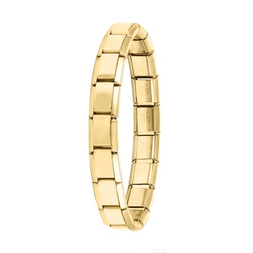 Greenyre Italian Charm Bracelet Gold,18pcs Italian Charms,Stainless Steel Italian Charm Bracelet Charms,9mm Abnehmbar Module für Italienische Armbänder,Italian Style Charms für Damen,Mädchen
