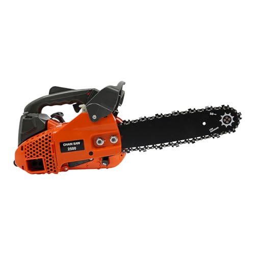 Czyurachel 25.4cc Benzin Kettensäge 1.22hp | 900W Zweitakt Einhand Kettensäge Benzin | Chain Saw Eingebautes Luftkühlsystem | Erweiterte Sicherheitssperre & Auto Reverse | Sichtbarer Ölstand