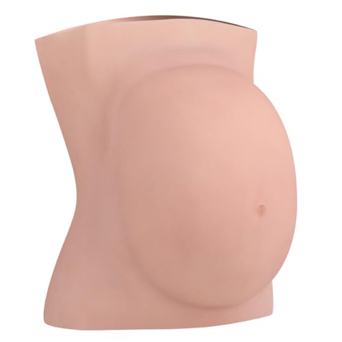 EQAIWUJIE Künstlicher Schwangerschaftsbauch, künstliches Silikon, für Film und Fernseher, Requisiten, Cosplay, Fotografie (9 Monate/1,9 kg, Weiß)