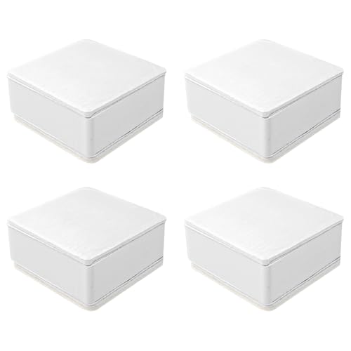 SyiXute 4 Stück Kohlenstoffstahl Tischerhöhung,3 cm Hoch Selbstklebende Möbelerhöhung,Furniture Risers Square für Sofa Couch Tisch Schrank Bett Schreibtisch Erhöhung