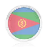 Glasaschenbecher mit Eritreische Flagge, 8,5 cm, rund, tragbar, mit Kerbe, für drinnen und draußen, Zuhause, Büro, Wohnzimmer, Terrasse