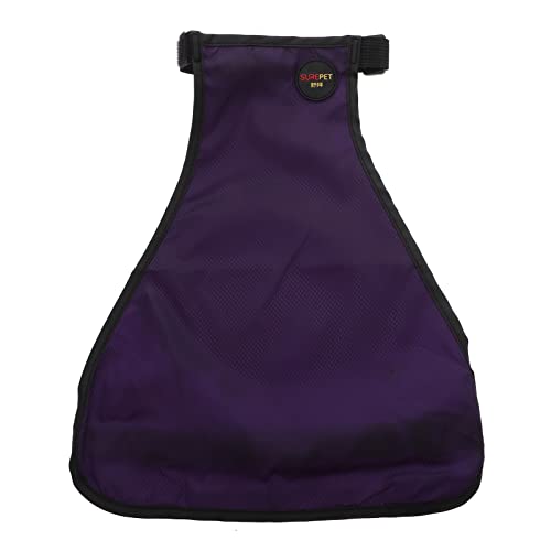 ULTECHNOVO Hund Bauchschürze Haustier wasserdichte Kleidung Verstellbare Regenmantelbauchabdeckung für Kurze Bein Hunde Kleiner Welpe& Corgi (Lila Größe L)
