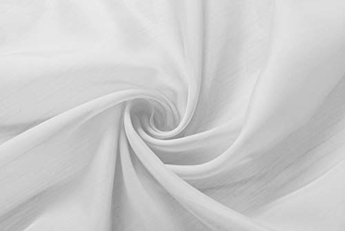 Gardinenbox Stoff Voile 10 Meter 150cm Stoffbreite Weiß Transparent Durchsichtig Gewebe Polyester DIY Selbermachen, 61050-10