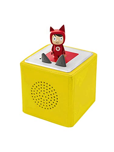 Flexibel Weiches Leder Schutzcover Bezug, Schutzhülle Case for Toniebox Speaker, Toniebox Starter Zubehör Schutzhüllen (Gelb)…