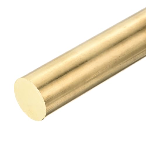 DMiotech 20mm x 100mm Messingstangen, Massiv runde Messingstange für DIY Handwerk Messing Schweißstangen Drehbank Barren Lager für Durchschlagwellen Modellflugzeug Schiff Auto