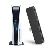 USB HUB mit 5 Port für PS5, PS5 USB Erweiterung Multiport High Speed Expansion Datenübertragung Schnelles Laden, PS5 Adapter Kompatibel mit Playstation 5 Spielekonsole