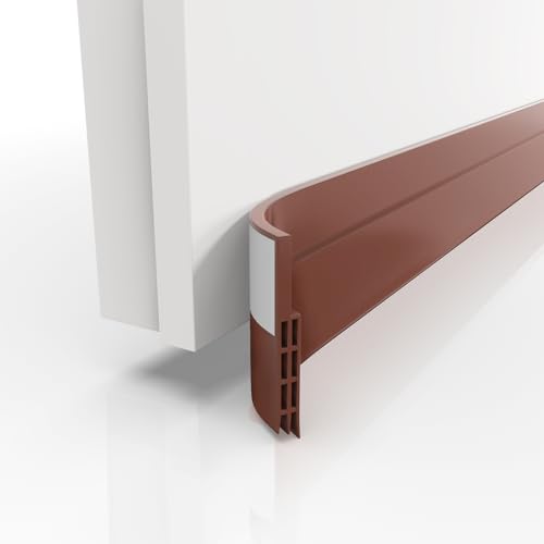 Zugluftstopper für Türen 100cm Braun - Türdichtung Selbstklebend extra stark - Tür Zugluftstopper für maximale Isolierung - Luftzugstopper für Türen - Tür Zugluftstopper für Türen